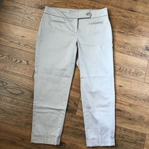 LOFT Light Grey Crop Pant Size 0P